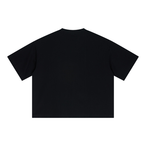 240GSM Unisex Boxy-Fit Loose-Fit T-shirt Black