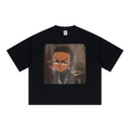 240GSM Unisex Boxy-Fit Loose-Fit T-shirt Black
